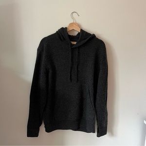 Everlane felted merino wool hoodie. Charcoal.